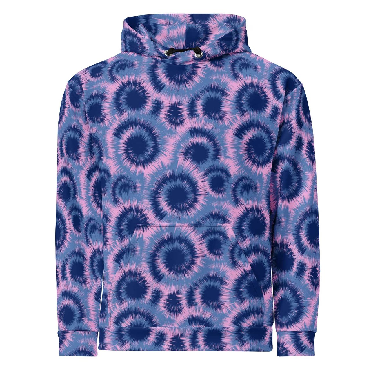 Comfortable Cotton Hoodie with Colorful Tie Dye Graphic