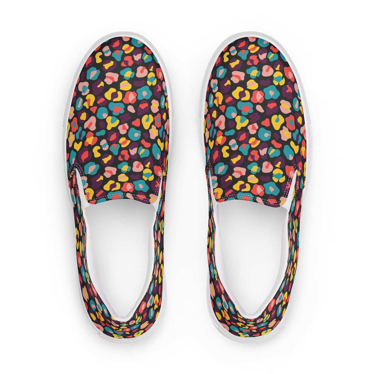 Vibrant Women's Slip-On Canvas Shoes with Bold Leopard Print Step out in style with Vibrant Women's Slip-On Canvas Shoes with Bold Leopard Print. Comfortable, eye-catching, and perfect for any casual outfit!