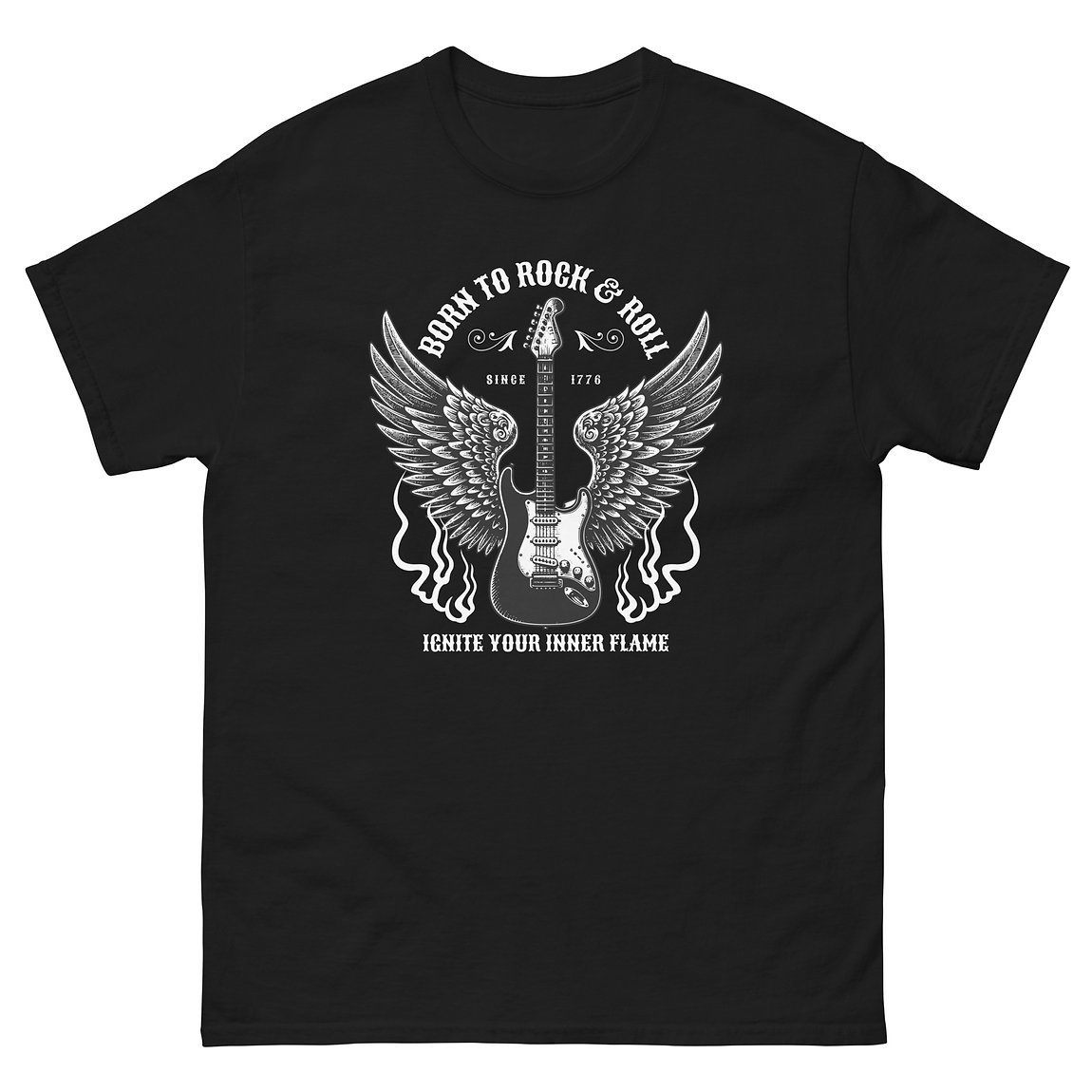 Guitar Wings Rock and Roll Graphic Tee for Casual Wear Show your style with the Guitar Wings Rock and Roll Graphic Tee for Casual Wear. Perfect for music lovers seeking comfort and trend. Rock your look with the Guitar Wings Rock and Roll Graphic Tee for Casual Wear—ideal for adding a bold edge to any everyday outfit! Express your passion for music in the Guitar Wings Rock and Roll Graphic Tee for Casual Wear. Shop now for standout comfort and style!