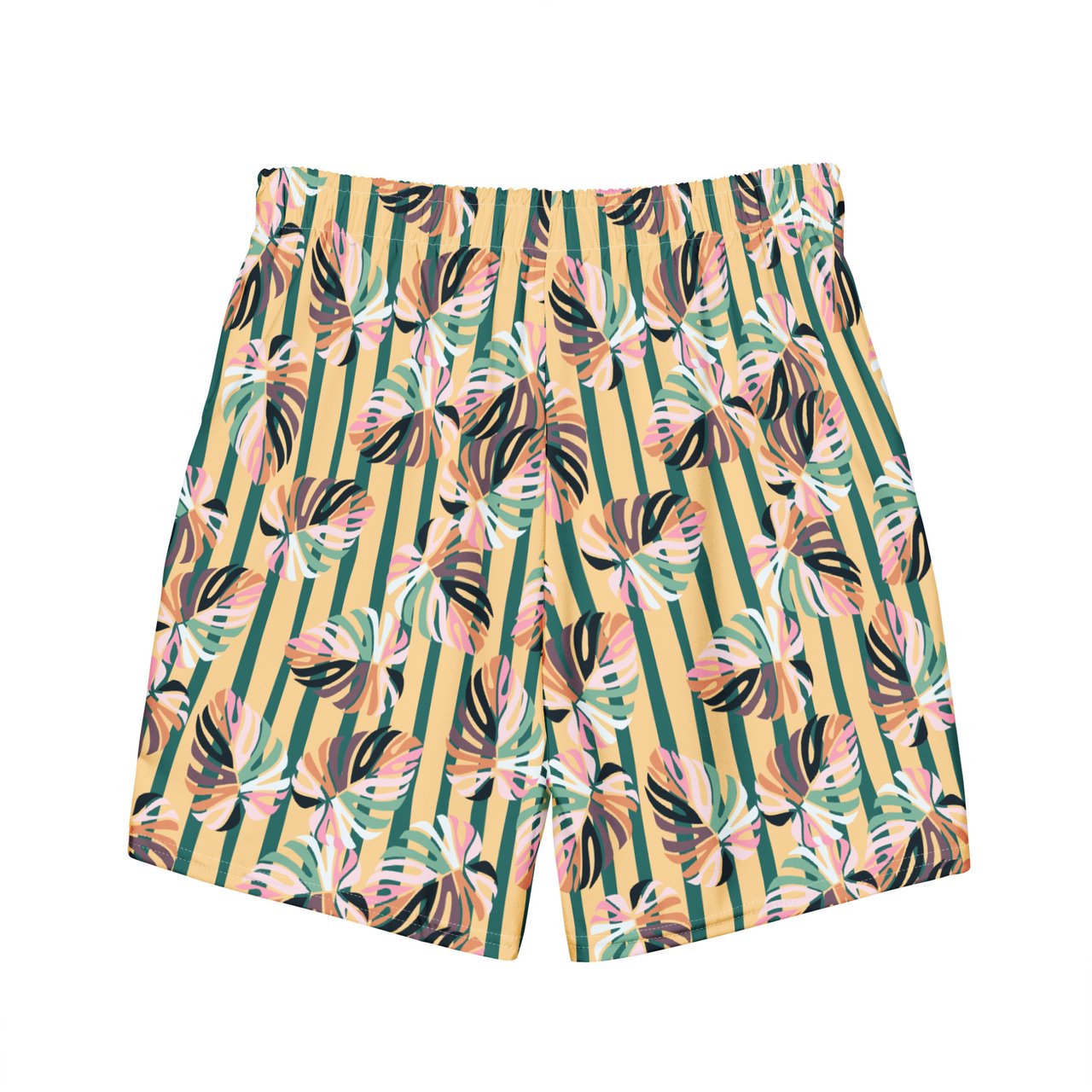 Lightweight and Comfortable Swim Trunks with Tropical Patterns