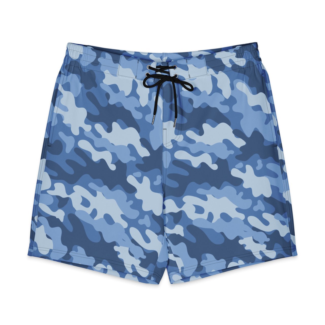 Durable Military Camouflage Pattern Men's Board Shorts for Active Wear