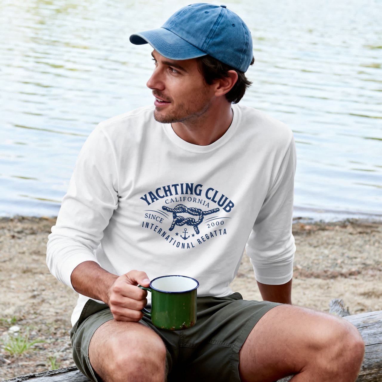 Yachting Club California Regatta Long Sleeve Shirt for Casual Wear Sale