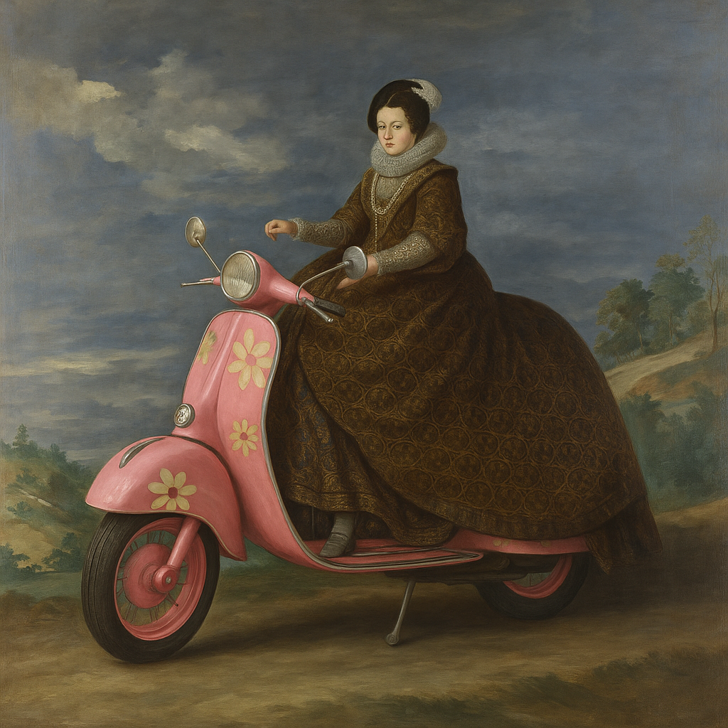 Elisabeth en Moto