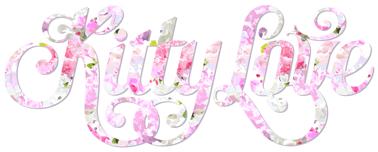 Kitty Love Logo in Emma's Pink Azalea Pattern