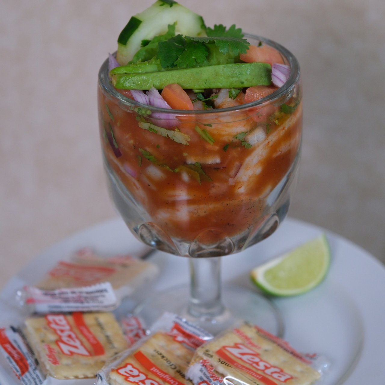Refreshing Mexican-style shrimp cocktail for the summer heat