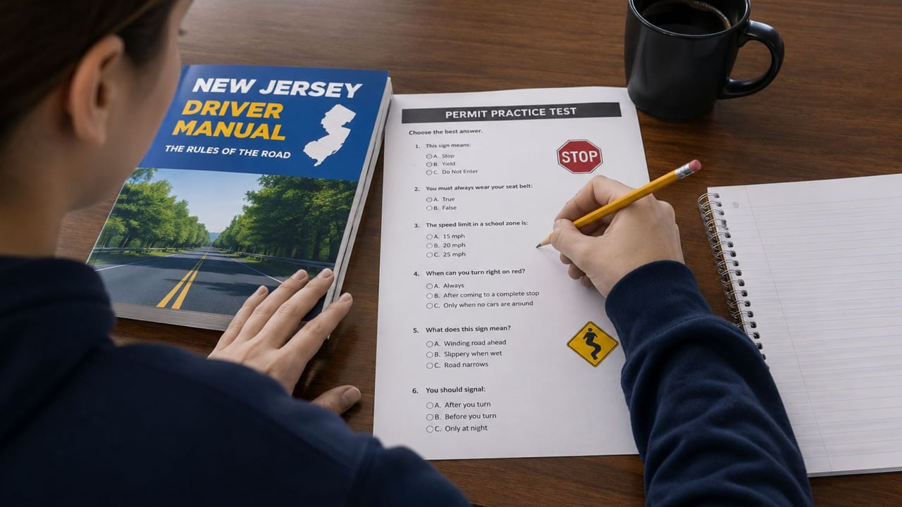 written drivers test practice