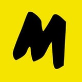 Black "M" on a yellow background