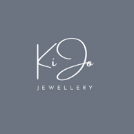 KiJo Jewellery Logo with modern white script writting