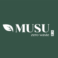 Musu Zero Waste Store's Logo, the leaf represents rebirth of nature.