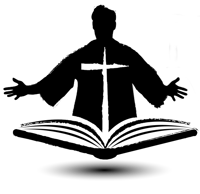 Plays On Word Icon. Fred Kenney, Jr image emerging from Bible