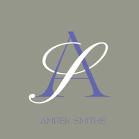 circular design with a capital A and capital S in the center, with the words Amber Smithe underneath