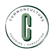 Green Circle with Common Culture Coaching & Consulting in a circle with a big C in the middle (Common Culture Logo).