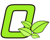 Green Letter O with Leaves