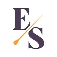 Equity Sings Logo, an E and S with a conducting baton between