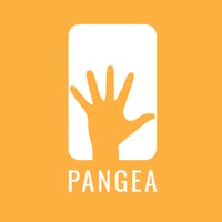 Logo for Pangea with a hand in a rounded rectangle