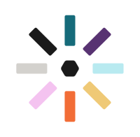 A young woman with brown hair and brown eyes in a flower shop, smiling and holding a rose close to her face