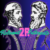 Relevant2RInterest Logo Stylized image of the hosts looking at each other with title Relevant2RInterests between them. 