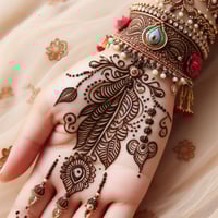 Simple bel mehndi design