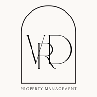 VRD Properties logo in black and white