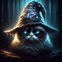 My Angry Cat Wizard Logo