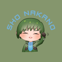 A logo of chibi character of the vtuber Sho Nakano