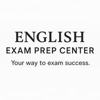 Logo of the English Exam Preparation Centre, a place offering courses and practice for English exams. Angļu valodas eksāmenu sagatavošanas centra logotips, kur tiek piedāvātas kursi un prakse angļu valodas eksāmeniem. Логотип Центра подготовки к экзаменам по английскому языку, предлагающего курсы и практику для экзаменов