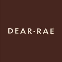 Dear Rae Jewellery logo, maroon with cream text