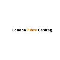 London Fibre Cabling company logo with bold black and orange text
