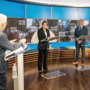 Maura Healey, Mike Minogue Clash Over Donald Trump, Taxes and State Spending in First Debate