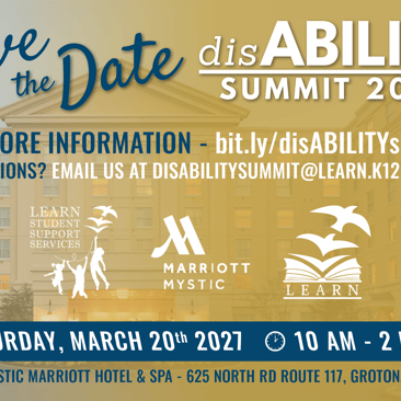 disABILITY Summit 2027 — Save the date for a disability-focused conference on Saturday, March 20, 2027, 10 AM–2 PM at the Mystic Marriott Hotel & Spa in Groton, CT.