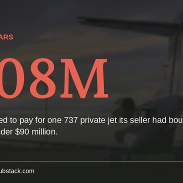 Who Signed for Your $108 Million Jet, stat graphic