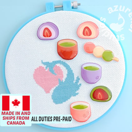 mochi daifuku tea set needle minder set