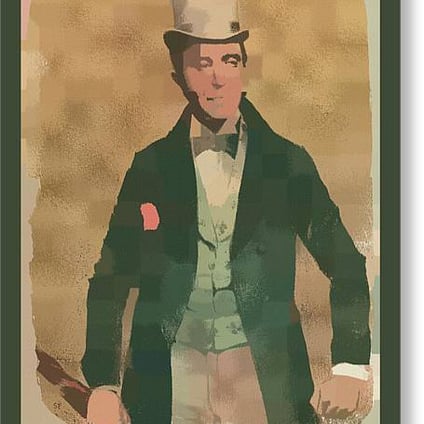 Steampunk Style Victorian Gentleman in Top Hat Greeting Card by Shelli Fitzpatrick 