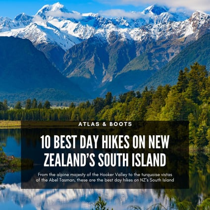 Lake matheson in new zealand