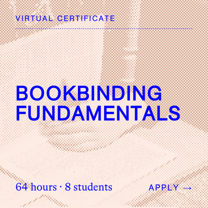 virtual bookbinding certificate program application