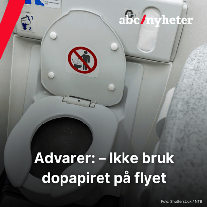 Toalettpapir på fly