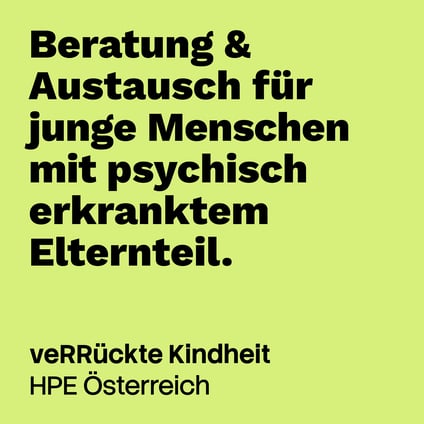 Beratung (persönlich, Video, Email) und Austausch für junge Menschen mit psychisch erkranktem Elternteil